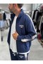 Navy Blue Champ Oversized Zipper Sweatshirt RES-2007 - 6