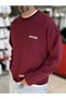 Burgundy Win Sweatshirt with Shiny Lettering ES-206 - 5