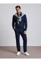 Navy Blue Slim Fit Canvas Pants 50331846-VR033
