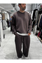 Coffee-Knit Basic Sweatshirt HM- - 4