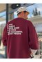 Burgundy Clear Mind Boxy Fit Sweatshirt RES-5009 - 2