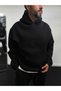 Black Patchwork Hooded Sweatshirt SW-5272 - 6