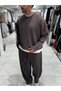 Coffee-Knit Basic Sweatshirt HM- - 5