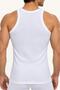SILVER - Men's White Tank Tops, 6-Pack in a Special Box, 100% Cotton, Comfortable and Stylish Design - 4
