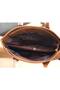 Premium Leather - Lined - Strappy - With Two Inner Pockets - Zipper Bag Set - 3
