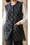 Crew Neck Tunic Knit Soft Vest / Charcoal Grey - 4