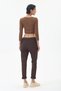 Women's Brown Italian-Style Drawstring Waist Stretch Fabric Straight-Leg Pants, Sizes 38–44 - 4