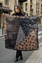 Double Sided Honeycomb Cashmere Winter Scarf Shawl 100X100 cm - 5