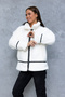 Women's Shirt Collar Zip-Up Plush Jacket with Two Zippered Pockets, Black - 5173 - 7