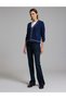 Navy Blue Slim Fit Basic Knit Cardigan 50333949-VR033 - 4