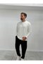 White Collar Stitched Basic Sweatshirt MRK-2869 - 2