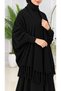 Women's Fringed-Sleeves, Ribbed-Cuffs, Loose-Fit Knit Chic Poncho, Standard Size - 8