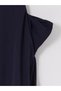 Peak New Season Navy Blue High-Waisted Poplin Flared Skirt - 8