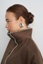 Seam Detail Cashmere Jacket, Dark Brown - 5