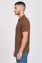 Men Sportswear Fit Short Sleeve Outdoor Polo Shirt, Brown - 3