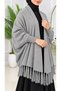 Women's Fringed-Sleeves, Ribbed-Cuffs, Loose-Fit Knit Chic Poncho, Standard Size - 7