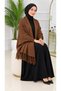 Women's Fringed-Sleeves, Ribbed-Cuffs, Loose-Fit Knit Chic Poncho, Standard Size - 2
