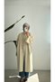 CHINESE-STYLE BUTTONED LINEN COAT - ECRU - 5