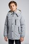 3-Zip Hooded Boys' Jacket with Plush Lining - 26K 1071