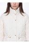 Peak New Season Beige Stand Collar Quilted Women's Puffer Jacket - 3