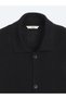 Black Plain Knit Wool Blend Cardigan - 2