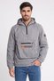 Men Brand Logo Hooded Jackets, Grey