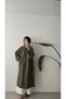 LONG COAT WITH HOOD - KHAKI - 4