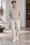 Men's Oysho Cotton Polo Collar Regular Fit Sweatshirt 5875 - 4