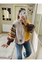 Women's Designer Handmade Color Block Puffed-Sleeve Crochet Cardigan - 7