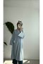 SIDE-TIE POPLIN KIMONO - BLUE