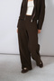 SOFT-TEXTURED PANTS WITH A ELASTIC WAISTBAND AND POCKETS, BROWN - 2