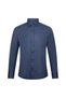 Navy Blue Slim Fit Shirt with a Slim Fit Shirt Collar and Long Sleeves
