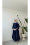 SHIRT AND SKIRT SET WITH STRIPED DETAIL - NAVY BLUE