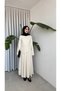 ASYMMETRICAL-CUT COTTON-LINEN SET - ECRU