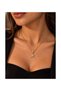 Canselle 316L Stainless Steel Gold Star Necklace – Elegant Women’s Necklace with White Stones, Gold, 45 cm