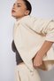 ECRU HOODED AND ZIPPERED SOFT-TEXTURED CARDIGAN - 2