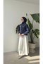 PEARL-COLLARED SHIRT - NAVY BLUE - 5