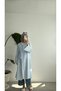 SIDE-TIE POPLIN KIMONO - BLUE - 5