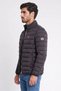 Men Regular Fit Long Sleeve Puffer Quilted Jacket, Dark Grey - 3