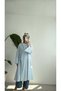 SIDE-TIE POPLIN KIMONO - BLUE - 6