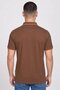 Men Sportswear Fit Short Sleeve Outdoor Polo Shirt, Brown - 4