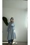 SIDE-TIE POPLIN KIMONO - BLUE - 2