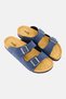 Men Slip On Cork Sandals, Navy Blue - 4