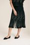 Shimmer Patterned Flared Skirt Black & Beige - 3