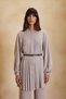 Taupe Color Belt Detail Tunic - 3