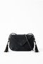 KNOX Black Suede Genuine Leather Women's Crossbody Bag - 2