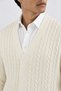 Men’s, V-neck, Button-front, with knitted details, Regular Fit, Knit Cardigan - 5