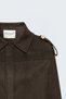 Süet Bomber Ceket - Kahve - 5