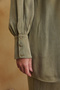 Khaki Collar Blouse with Tie-Detail - 5