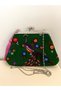 Lightweight Clutch Bag with a Vintage Ethnic Peacock Pattern, measuring 23x15 cm, - 2